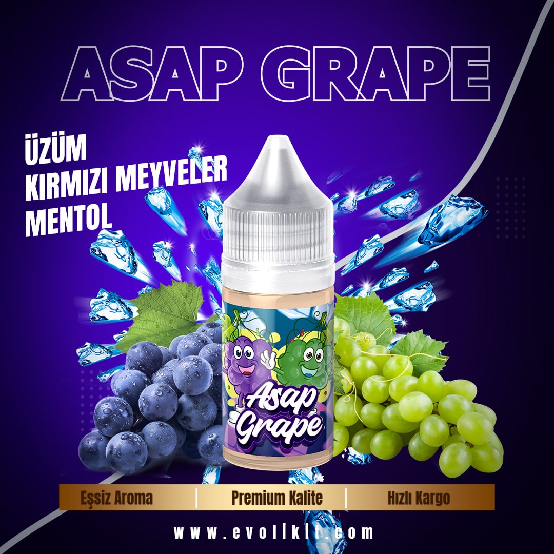 Asap-Grape-üzüm aromalı elektronik sigara likiti Asap-Grape-üzümlü elektronik sigara likiti