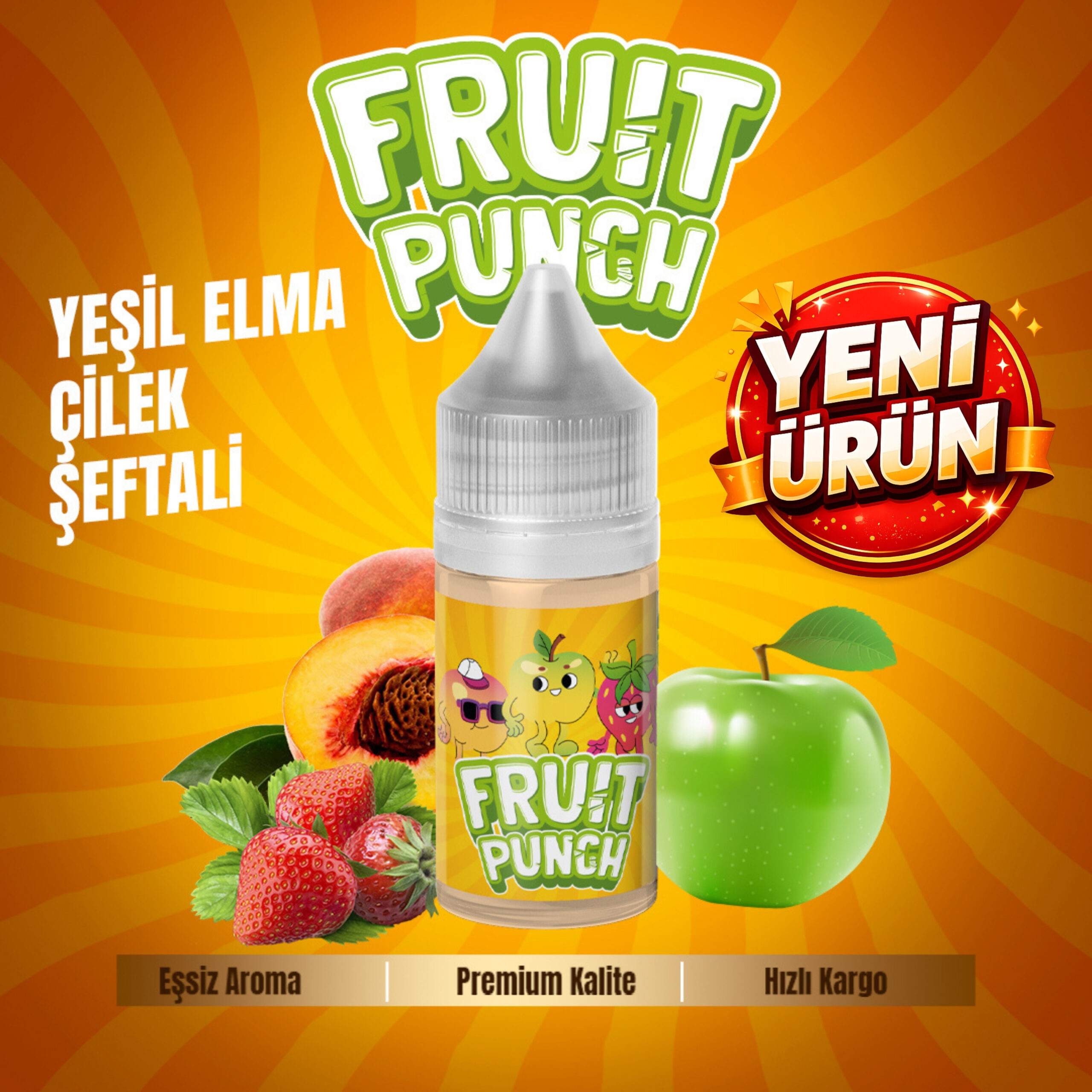 Fruit Punch karışık meyve aromalı elektronik sigara likiti satın al